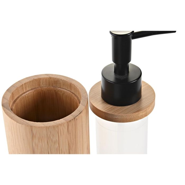 Distributeur de Savon DKD Home Decor Noir Naturel Bambou polypropylène 2 Distributeur de Savon DKD Home Decor Noir Naturel Bambou polypropylène 2