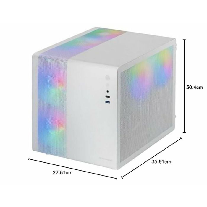 Boîtier ATX semi-tour Mars Gaming MC400W Blanc Noir 2 Boîtier ATX semi-tour Mars Gaming MC400W Blanc Noir 2