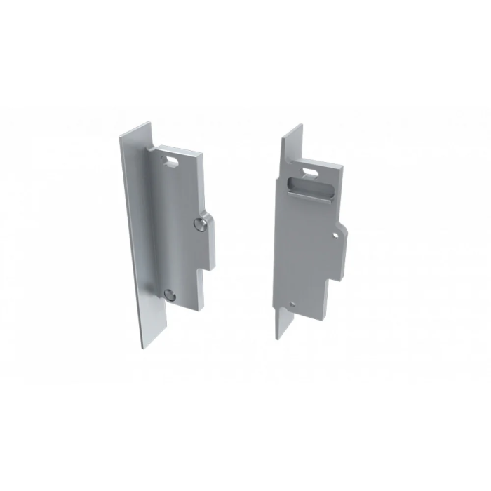 Bouchon de Fin de Profil Type TIANO Encastré Aluminium Blanc Gauche avec Trou 1