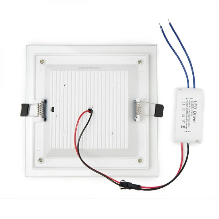 Downlight LED 12W 1200Lm 6000K Carré Cristal 40.000H [GR-MB02-12W-CW]