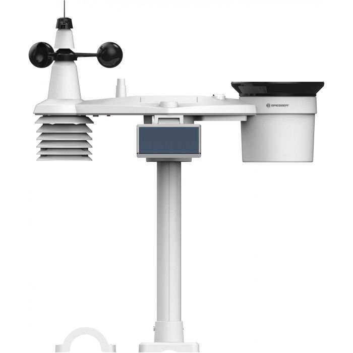 Bresser 7003220 Station météo intelligente 7-en-1 solaire avec WiFi - Écran couleur LCD 10" (25.4 cm), prévisions, capteur extérieur - Noir