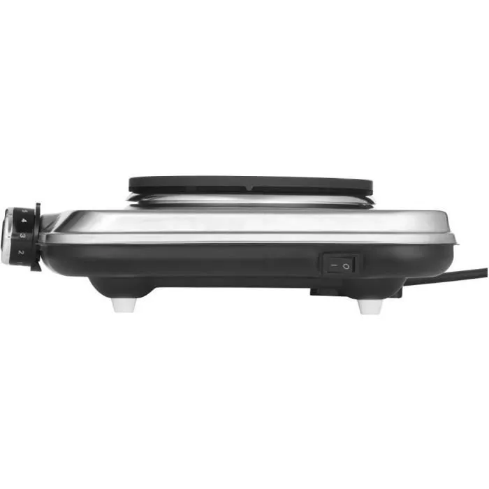 Sencor Plaque chauffante SCP 2256SS - 2 plaques en acier inoxydable (15 et 18 cm), thermostat réglable continu, protection surchauffe, antidérapant