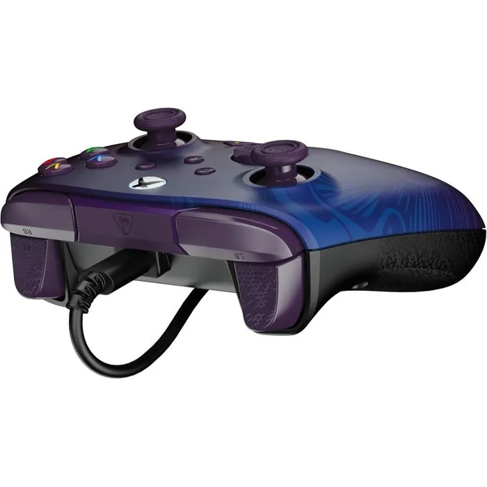 Turtle Beach Manette de jeu Xbox Rematch Advanced Officielle Filaire, Couleur Purple Fade, avec Boutons Assignables Arrière, Gâchettes, Vibration et Contrôles Audio - Compatible PC