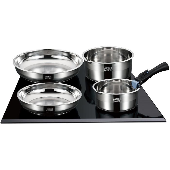 Batterie de cuisine - induction - ARTHUR MARTIN - AM0006 - acier inoxydable 18/10 - 10 pieces - poignée amovible 1 Batterie de cuisine - induction - ARTHUR MARTIN - AM0006 - acier inoxydable 18/10 - 10 pieces - poignée amovible 1