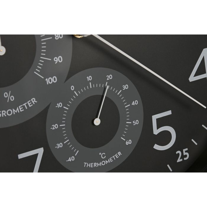 Horloge Murale Home ESPRIT Noir Gris PVC 30 x 4,7 x 30 cm (2 Unités) 2 Horloge Murale Home ESPRIT Noir Gris PVC 30 x 4,7 x 30 cm (2 Unités) 2