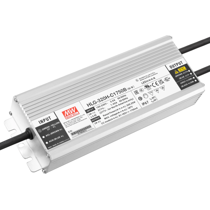 Meanwell Driver LED 320W 90-305VAC 1750A IP67 0
