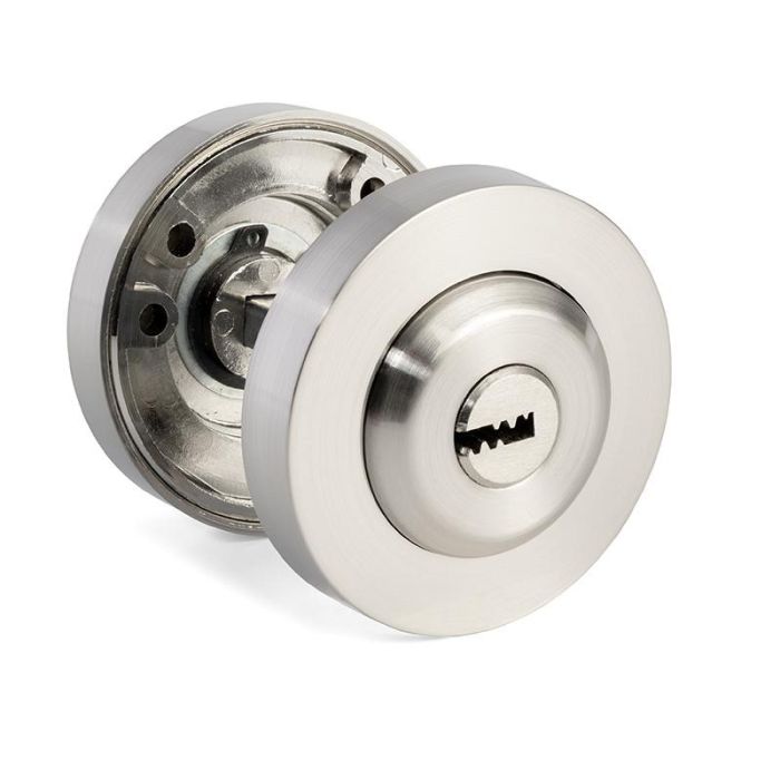 Muletilla Con Llave Ø50X10Mm Negro Mate / Niquel Satinado / Pulido Brillo Acabado Niquel Satinad Jandel 2