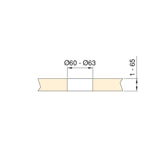 Emuca Multiconnecteur Vertikal Flat 60, diamètre 60mm, 1 x prise Schuko, 1 x USB Type A, 1 x USB Type C, Acier et Plastique, Acier inoxydable 8