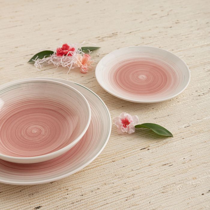 Assiette plate Quid Velvet Rose Céramique Ø 27 cm (12 Unités) 2 Assiette plate Quid Velvet Rose Céramique Ø 27 cm (12 Unités) 2