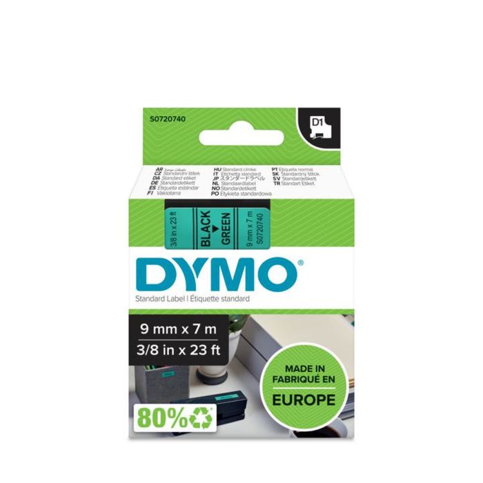 Étiquettes adhésives Dymo 9 mm x 7 m 1 Étiquettes adhésives Dymo 9 mm x 7 m 1