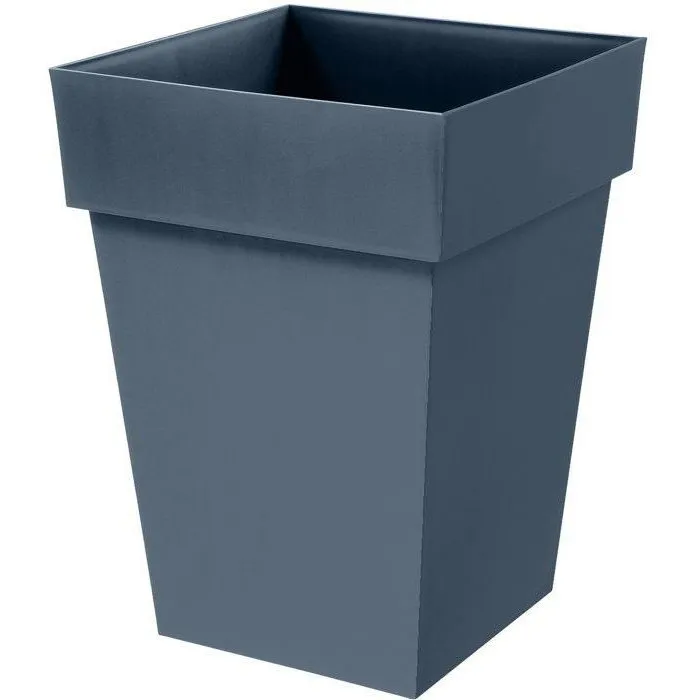 Eda EDA Pot de fleurs Toscane carré, extérieur/intérieur, résine avec zone de rétention d'eau, anti-UV, 40 cm (51 L) - Bleu Jean Eda EDA Pot de fleurs Toscane carré, extérieur/intérieur, résine avec zone de rétention d'eau, anti-UV, 40 cm (51 L) - Bleu Jean