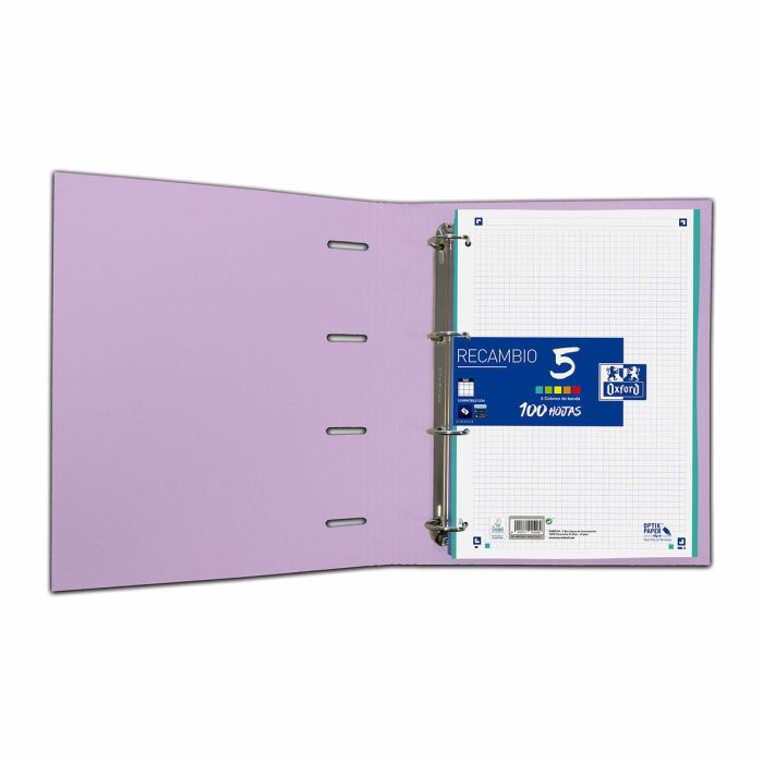 Reliure à anneaux Oxford Touch Europeanbinder Mauve A4 A4+ 2 Reliure à anneaux Oxford Touch Europeanbinder Mauve A4 A4+ 2