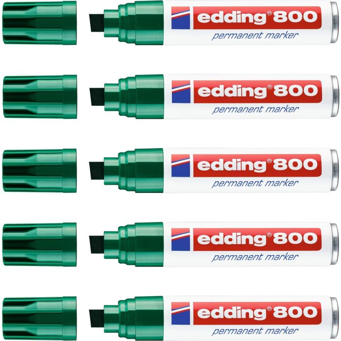Marqueur permanent Edding 800 Vert (5 Unités) 2