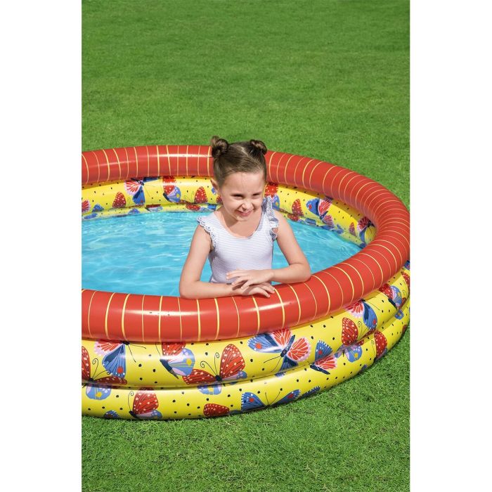 Bestway Piscine Gonflable Enfant 3 Anneaux Papillons 168x38cm +2 Ans Jardin 51202 9
