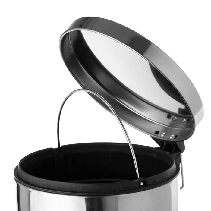 Poubelle à pédale Noir Argenté 12 L