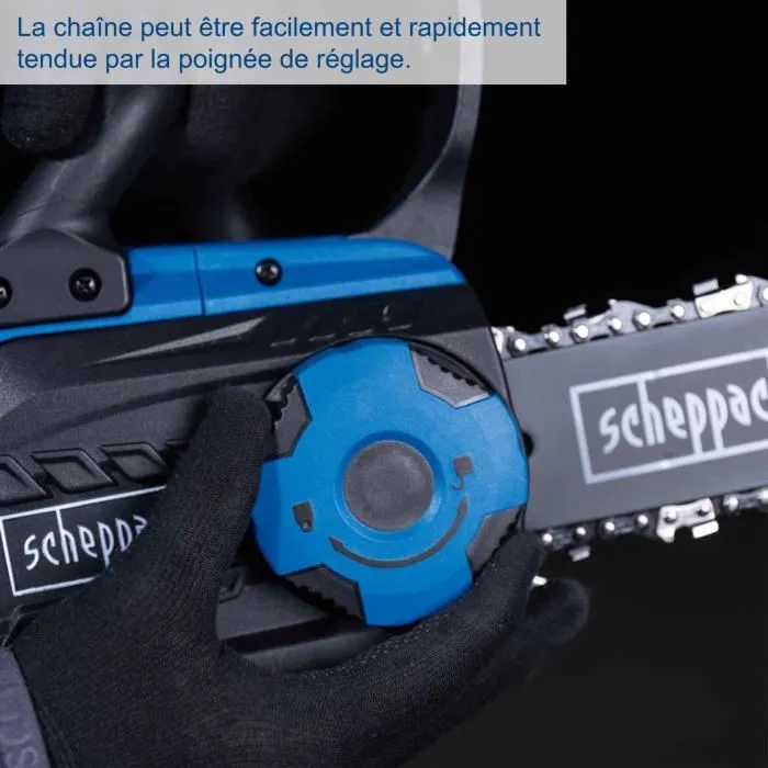 Scheppach C-CS254-X SET S Tronçonneuse sans fil 25.4 cm Batterie 20V 2Ah + chargeur Scheppach C-CS254-X SET S Tronçonneuse sans fil 25.4 cm Batterie 20V 2Ah + chargeur