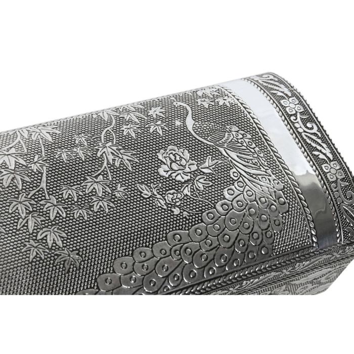 Boîte à bijoux Home ESPRIT Vert Argenté Bois Aluminium 22,5 x 10 x 6,5 cm 2