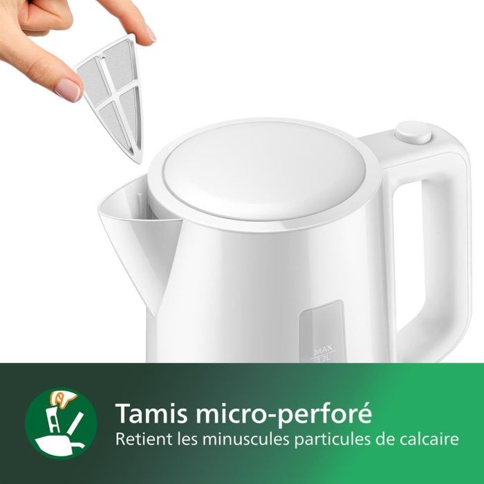 Bouilloire électrique - PHILIPS - HD9318/00 - Collection Daily - 1.7L - 2200W - Blanc 5