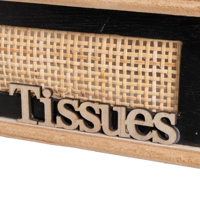 Boîte à mouchoirs HEARTS Bois Canne Bois MDF 27 x 16 x 9 cm 2