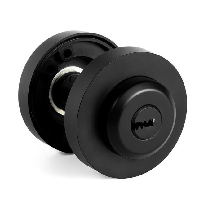 Muletilla Con Llave Ø50X10Mm Negro Mate / Niquel Satinado / Pulido Brillo Acabado Negro Mate Jandel 2