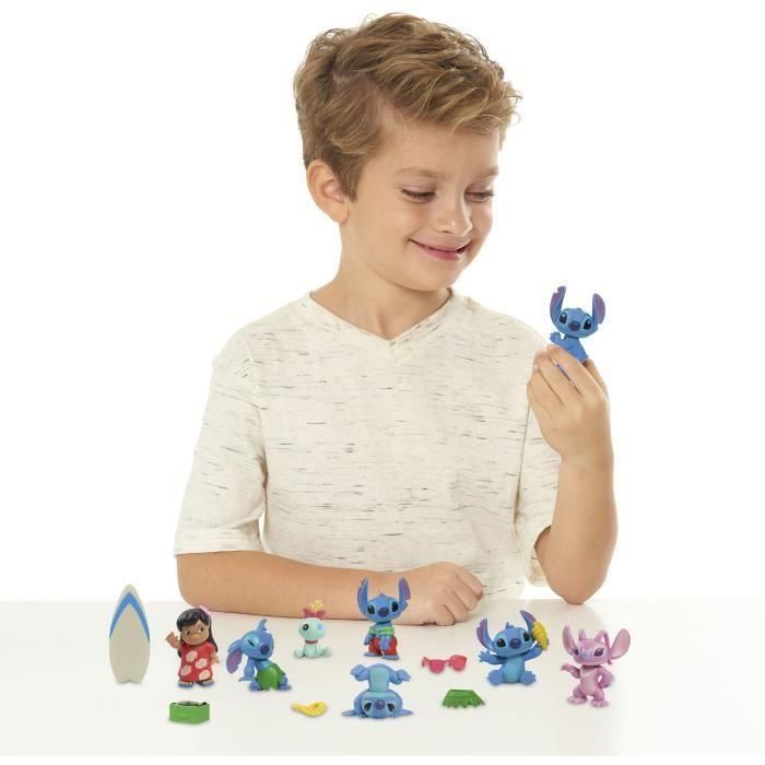 Figurines et accessoires - LICENCE /STITCH - Coffret Deluxe - 13 figurines et accessoires, Stitch dans 5 poses, planche de surf 3