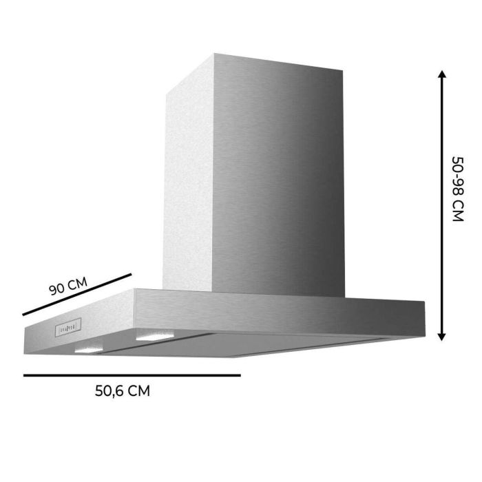 Hotte Conventionnelle Cecotec Bolero Flux TT 908000 Slim 90 cm Blanc A++ 3 vitesses 5
