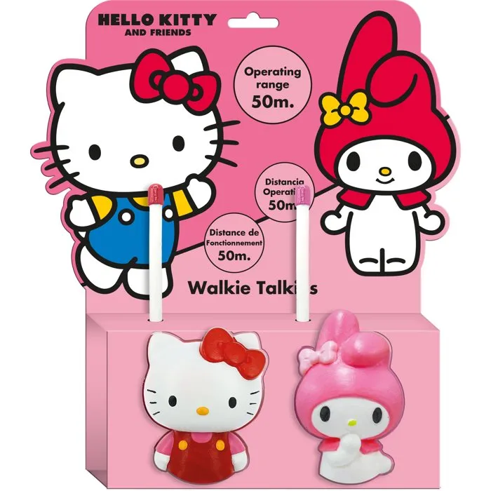 Kids Licensing - Talkie-walkie 3D Hello Kitty pour Enfants à partir de 4 ans - Portée 50 m