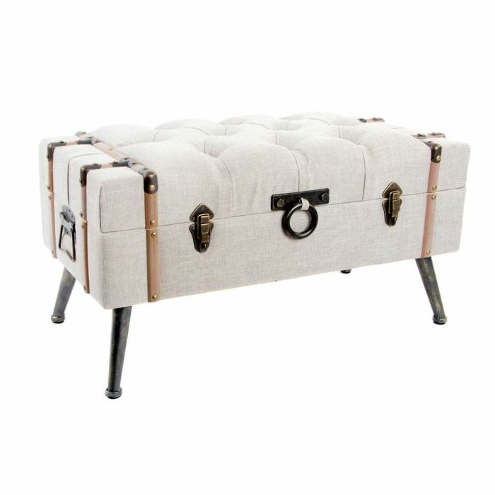 Banquette DKD Home Decor Marron Noir Beige Bois Bois MDF 82 x 42 x 43 cm