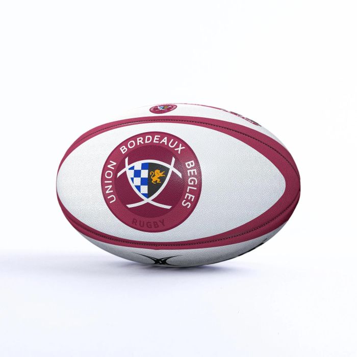 Gilbert Ballon de rugby Bordeaux UBB Réplique taille 5 - Lot de 5 ballons pour entraînement et collection