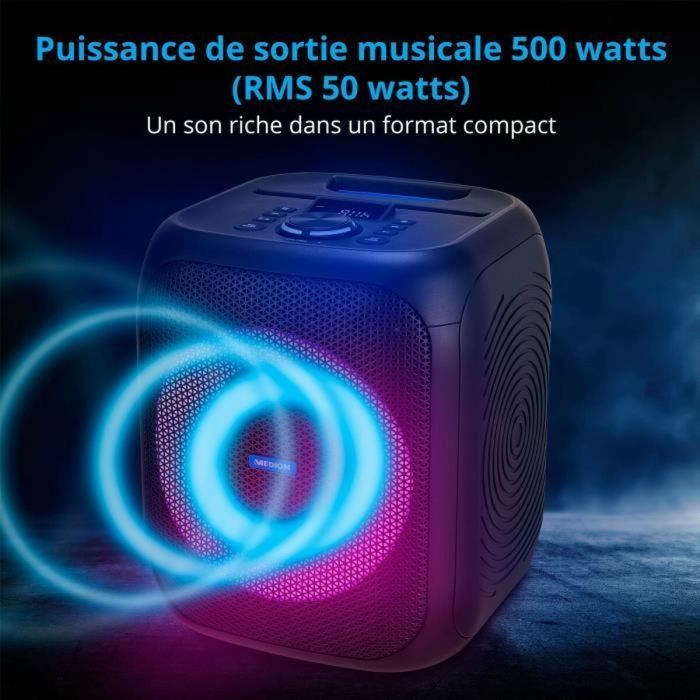 Haut-parleurs bluetooth portables Medion Noir 50 W 2 Haut-parleurs bluetooth portables Medion Noir 50 W 2