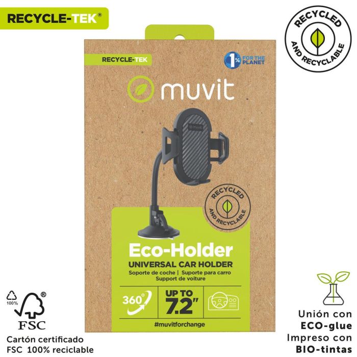 Support de voiture Muvit Noir 7" 8