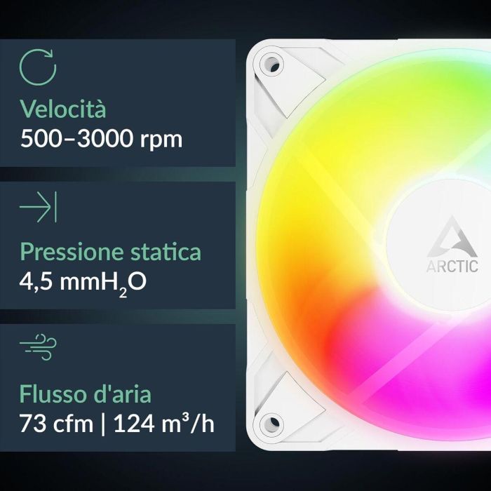 Ventillateur de cabine Arctic ACFAN00325A Ø 12 cm (1 Unité) 3 Ventillateur de cabine Arctic ACFAN00325A Ø 12 cm (1 Unité) 3