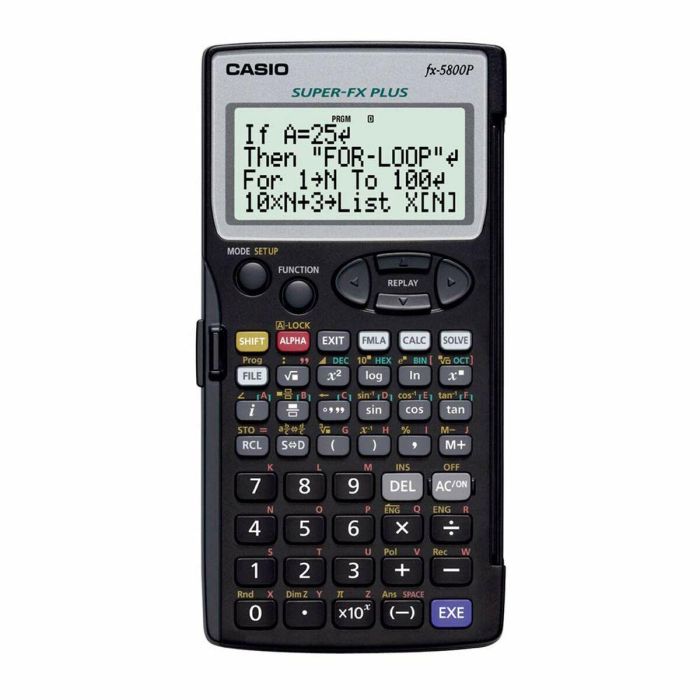 Calculatrice scientifique Casio FX-5800P-S-EH Noir 0 Calculatrice scientifique Casio FX-5800P-S-EH Noir 0