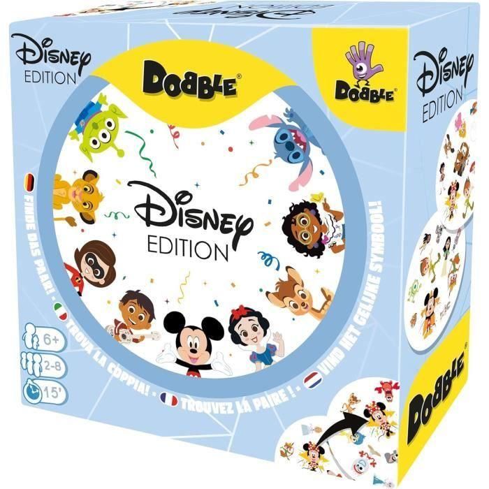 DOBBLE Disney, Jeu de cartes rapide et amusant pour enfants des 6 ans, avec Héros Disney, 5 Mini Jeux, 2 a 8 joueurs, Asmodee 5