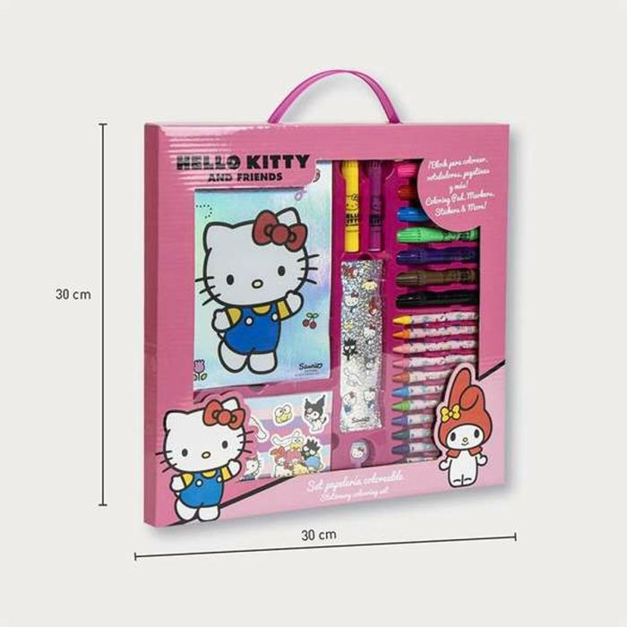 Ensemble de Papeterie Hello Kitty Rose 4