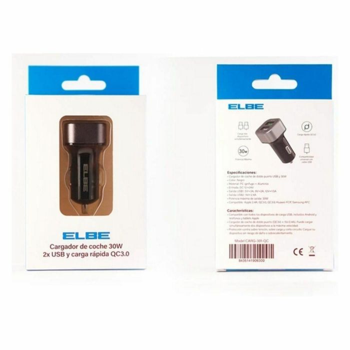 Chargeur de voiture ELBE CARG-301-QC 30 W 1