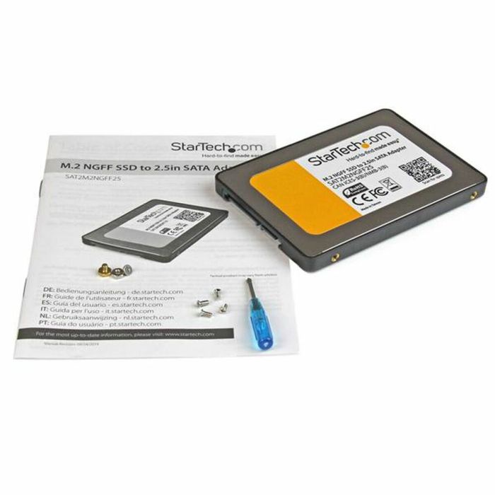Adaptateur SATA Startech SAT2M2NGFF25 Noir 2,5" SSD M.2 SATA III 2.5" 1