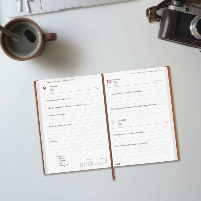 Agenda Finocam DYNAMIC MILANO Marron A5 21 x 27 cm 2026 4