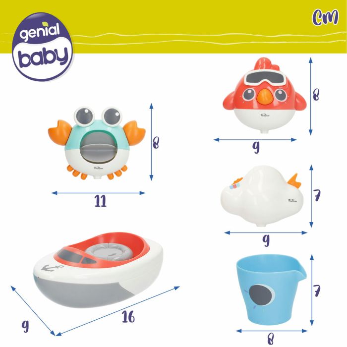 Jouet Pour le Bain Colorbaby 16 x 6,5 x 9 cm 6 Unités 3