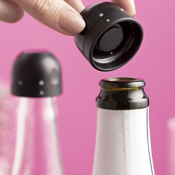 Lot de Bouchons à Champagne Fizzave InnovaGoods Pack de 2 unités 9