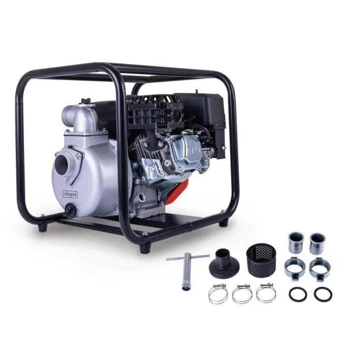 Scheppach Pompe à Eau Thermique PWP32 - 5.3 CV - 32 000 L/h - Débit Max - Hauteur de Refoulement 30 m - avec Moteur 4 Temps et Crépine Scheppach Pompe à Eau Thermique PWP32 - 5.3 CV - 32 000 L/h - Débit Max - Hauteur de Refoulement 30 m - avec Moteur 4 Temps et Crépine