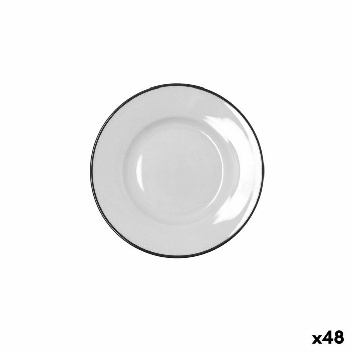 Assiette Bidasoa Glacial Filo Blanc Céramique Ø 16,5 cm Pain (48 Unités)