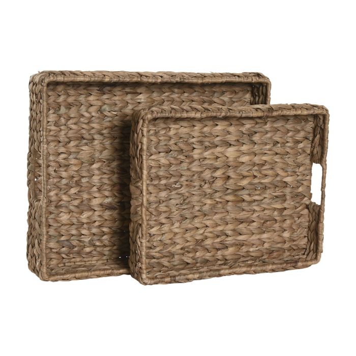 Plateau apéritif Home ESPRIT Naturel Tropical 45 X 35 X 8 CM (2 Unités) 1