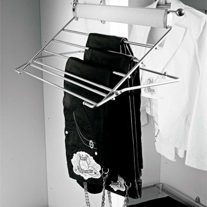 Portapantalon Lateral Extensible H232 Cromo Con Guías Extracción Parcial A258Xf536 Dream Vibo 1