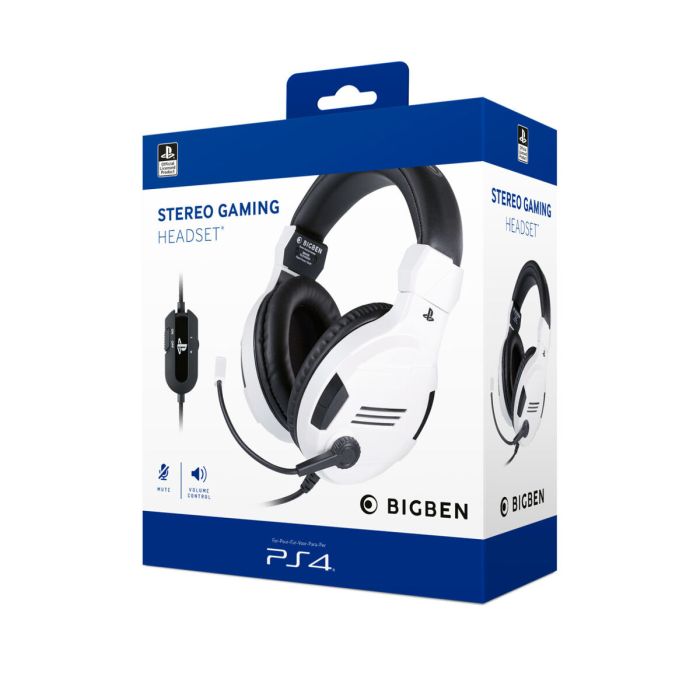 Casques avec Micro Gaming Big Ben Interactive PS4OFHEADSETV3WHITE Blanc Noir/Blanc 2 Casques avec Micro Gaming Big Ben Interactive PS4OFHEADSETV3WHITE Blanc Noir/Blanc 2