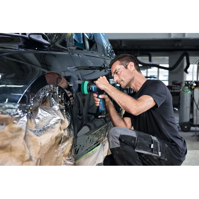 Bosch Professional Polisseuse orbitale sans fil GPO 12V-77, 12 V avec plateau support et tampon à polir 77 mm pour petits travaux et peintures usées