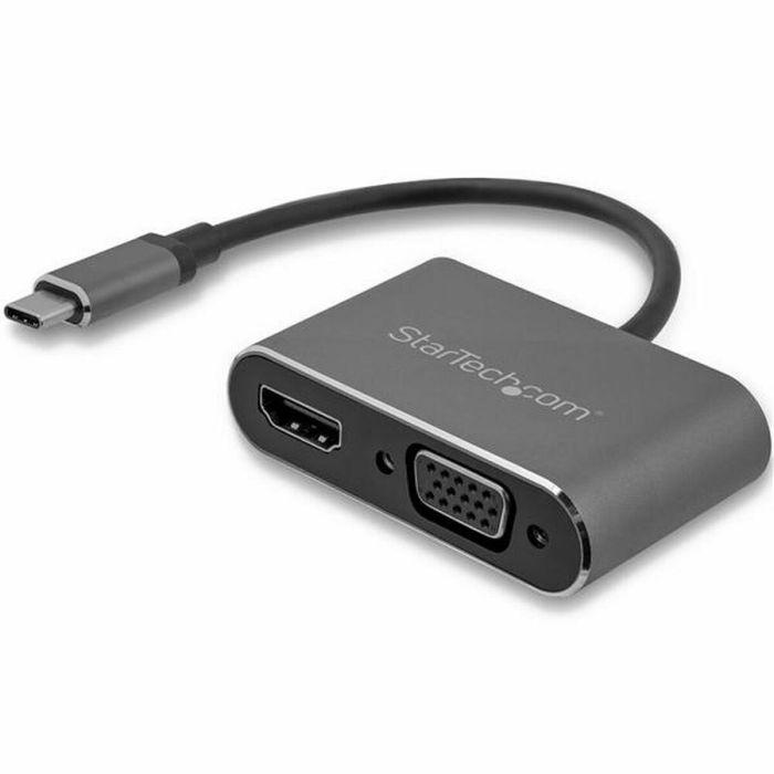 Adaptateur USB C vers VGA/HDMI Startech CDP2HDVGA Noir 4K Ultra HD 0 Adaptateur USB C vers VGA/HDMI Startech CDP2HDVGA Noir 4K Ultra HD 0