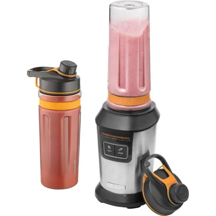 Sencor SBL 7550SS - Blender Mixeur Smoothie - 800 W - 2 Programmes - Récipient Verre 0,9 L et 2 Bouteilles TRITAN sans BPA - Lames Acier Inoxydable Sencor SBL 7550SS - Blender Mixeur Smoothie - 800 W - 2 Programmes - Récipient Verre 0,9 L et 2 Bouteilles TRITAN sans BPA - Lames Acier Inoxydable