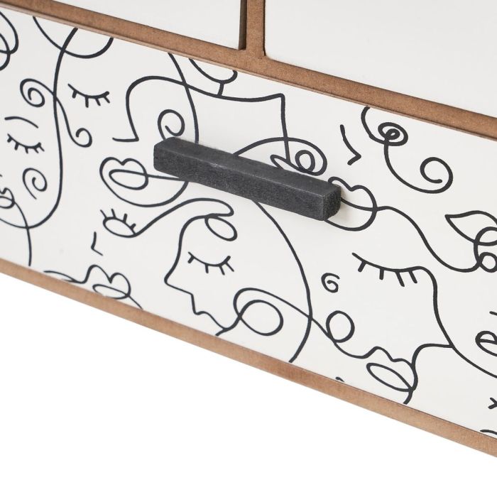 Boîte à bijoux ONE LINE Blanc Noir Naturel Bois MDF 36 x 11 x 23 cm 4 Boîte à bijoux ONE LINE Blanc Noir Naturel Bois MDF 36 x 11 x 23 cm 4