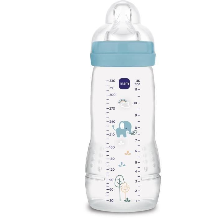 Biberon - MAM BABY - Easy Active - +6 mois - 330 ml - Tétine débit X - Ocean 0 Biberon - MAM BABY - Easy Active - +6 mois - 330 ml - Tétine débit X - Ocean 0